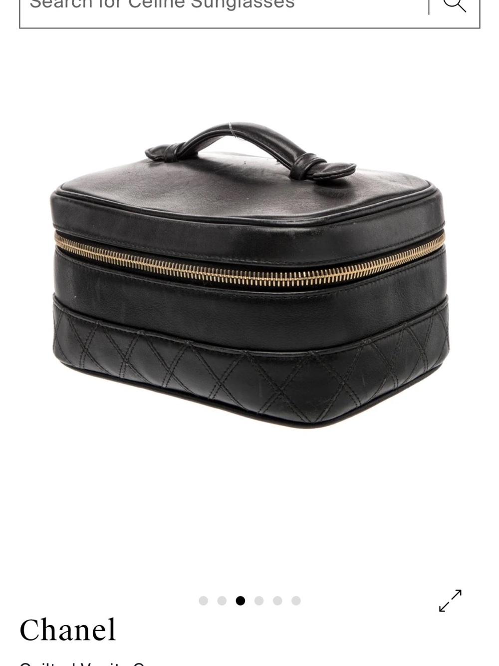 CHANEL Black Quilted Leather Toiletry Case with Gold Hardware/ OR could be a bag - Picture 14 of 16